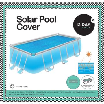 Couverture solaire Didak Bâche à bulles isolante pour piscine rectangulaire 549 x 274 cm