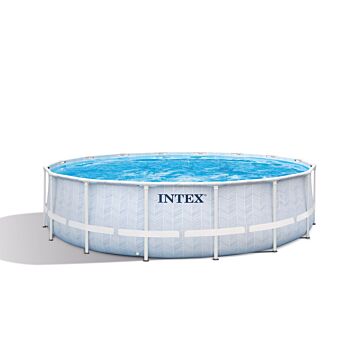 Intex Chevron Prism Frame zwembad set rond Ø 488 x 122 cm