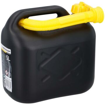 Jerry Can 5 liters with Flexible Spout and Screw cap - petrol - black