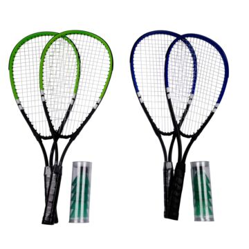 Badminton Set - incl. 2 Badmintonrackets en 5 Badmintonshuttles