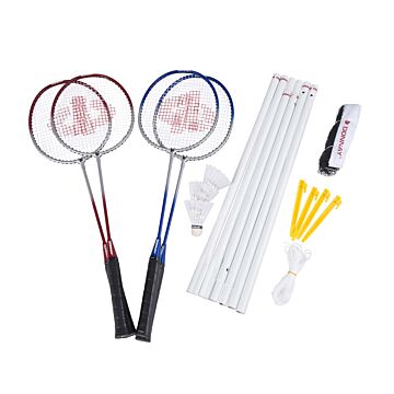 Donnay Badmintonset met Zwarte Draagtas - incl. 2 Badmintonrackets en 3 Badmintonshuttles