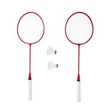 Donnay Badmintonset voor 2 Spelers - incl. 2 Badmintonrackets, 2 Badmintonshuttles en 1 Badmintonnet