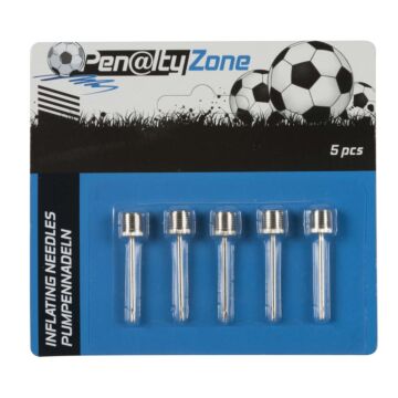 Penalty Zone Opblaasventiel voor Voetbal 5 stuks - zilver