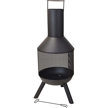 Ambiance fire ideal as Garden fire in a stylish matte black Tuscan design
