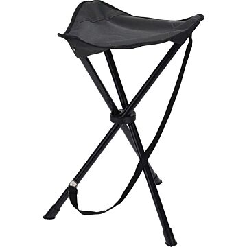 Foldable Stool three legs - Camping chair with carrying bag - anthracite grey