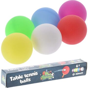 Balles de Tennis de Table Colorées XQ Max Ø 40 mm (6 pcs)