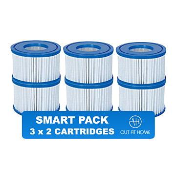 Pack Smart 6 pcs. Cartouche Filtrante Type VI pour Bestway Lay-Z-Spa