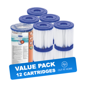 VALUE PACK 12 st. Cartridgefilter type II – Bestway Flowclear
