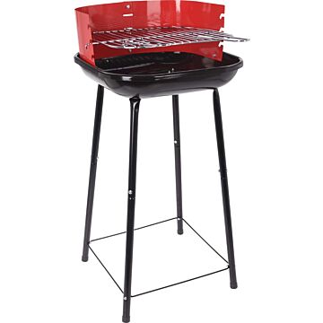 Charcoal Barbecue Half Open BBQ in black / red