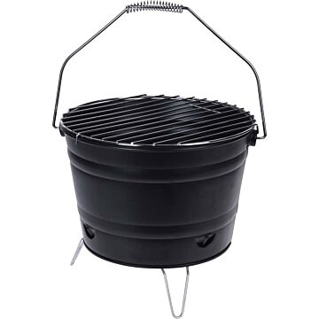 Seau pour Barbecue de Table avec Grille Ø 27 cm (noir)